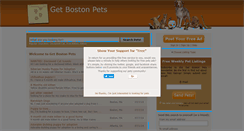 Desktop Screenshot of getbostonpets.com